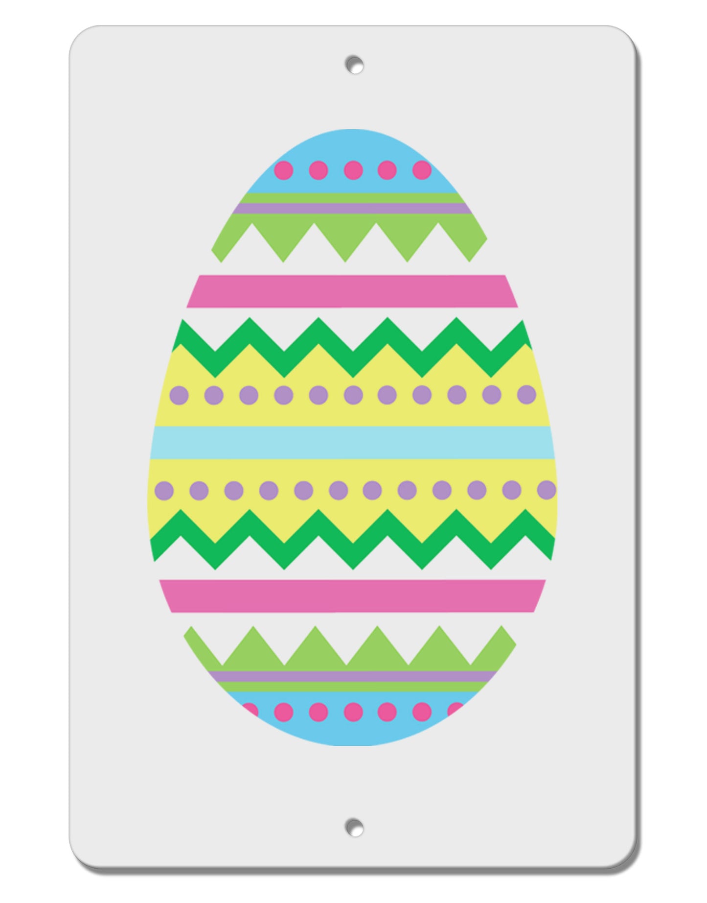 Colorful Easter Egg Aluminum 8 x 12" Sign-TooLoud-White-Davson Sales