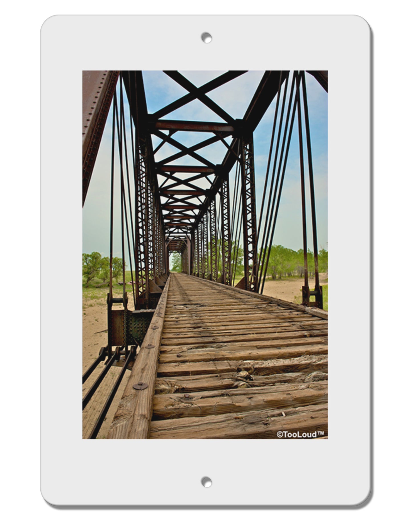 Colorado Landscape Bridge Aluminum 8 x 12" Sign-TooLoud-White-Davson Sales