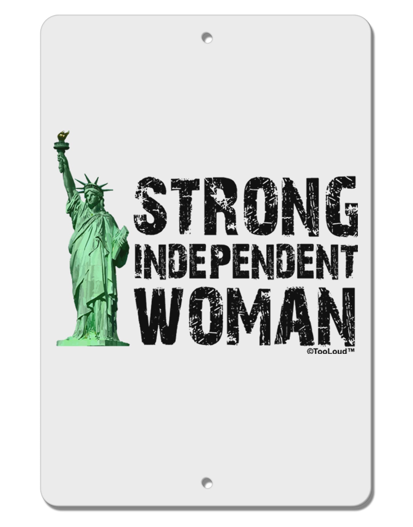 Statue of Liberty Strong Woman Aluminum 8 x 12" Sign by TooLoud-TooLoud-White-Davson Sales