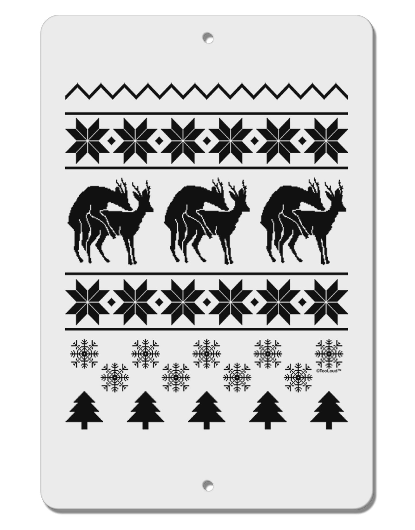 Humping Gay Reindeer Aluminum 8 x 12" Sign-TooLoud-White-Davson Sales