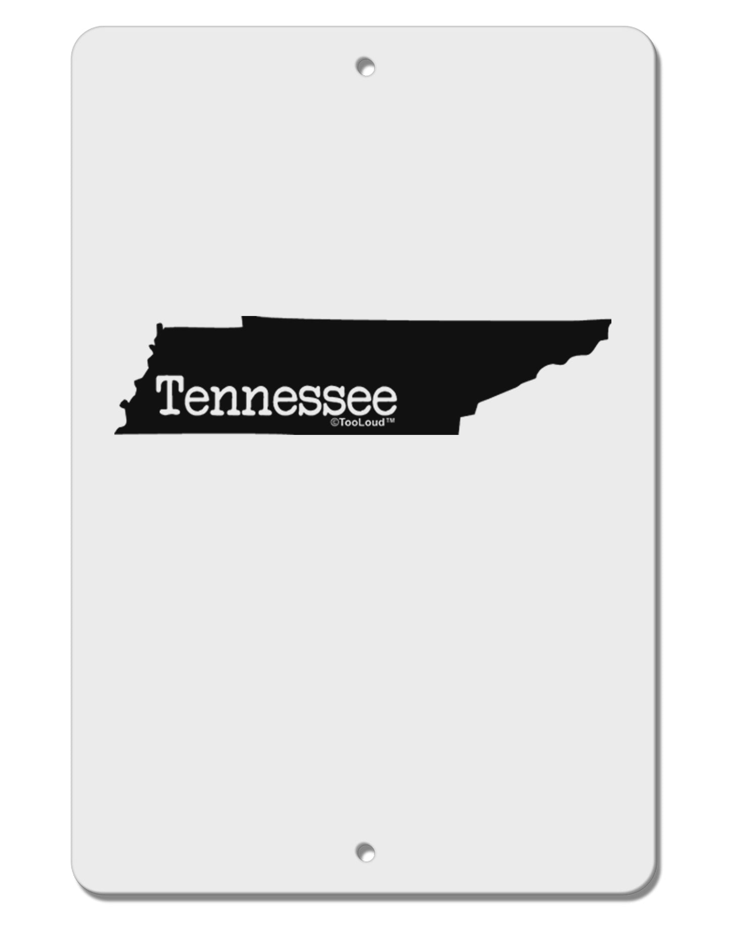 Tennessee - United States Shape Aluminum 8 x 12" Sign by TooLoud-TooLoud-White-Davson Sales