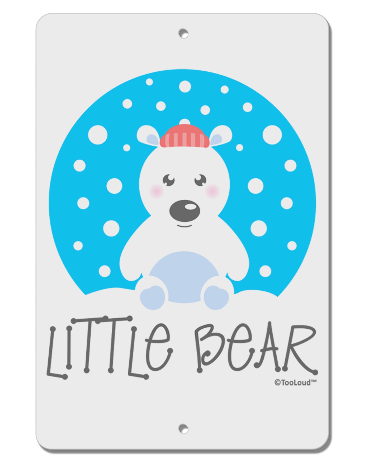 Matching Polar Bear Family - Little Bear Aluminum 8 x 12" Sign by TooLoud-TooLoud-White-Davson Sales