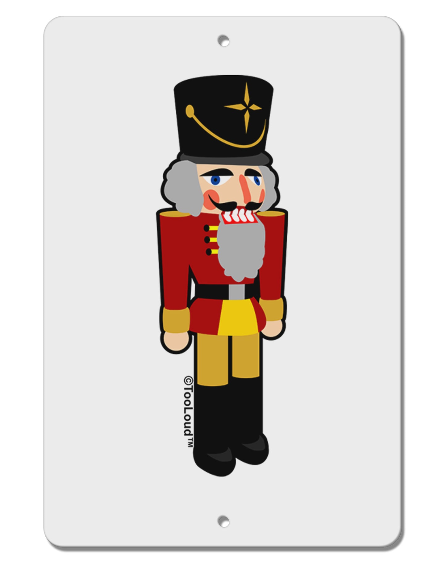 Festive Nutcracker - No Text Aluminum 8 x 12" Sign by TooLoud-TooLoud-White-Davson Sales