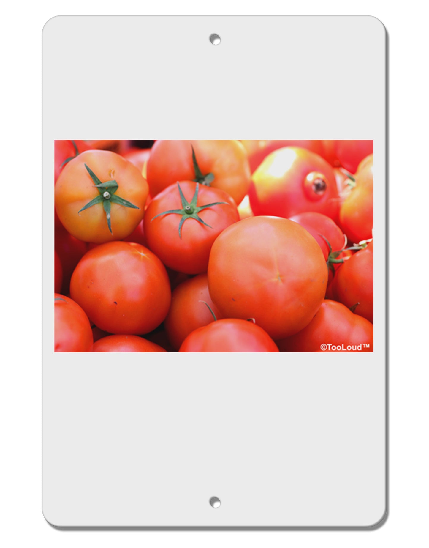 Buy Local Produce Tomatoes Aluminum 8 x 12" Sign-TooLoud-White-Davson Sales
