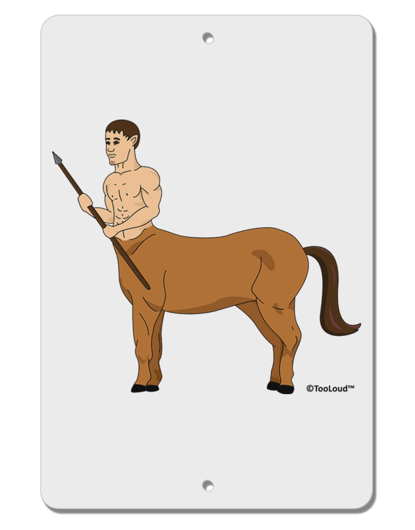 Greek Mythology Centaur Design - Color Aluminum 8 x 12" Sign by TooLoud-TooLoud-White-Davson Sales