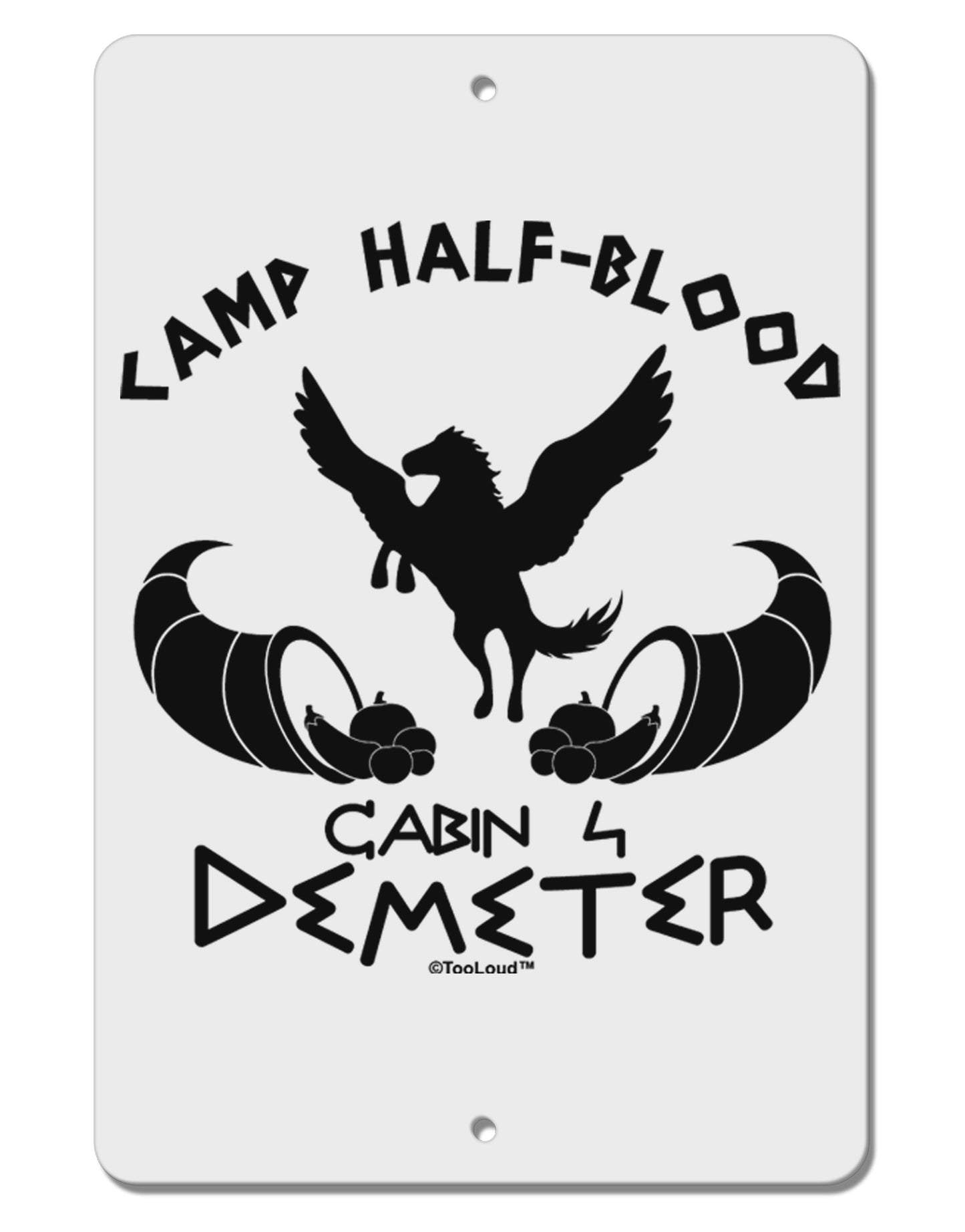 Cabin 4 Demeter Camp Half Blood Aluminum 8 x 12" Sign-TooLoud-White-Davson Sales