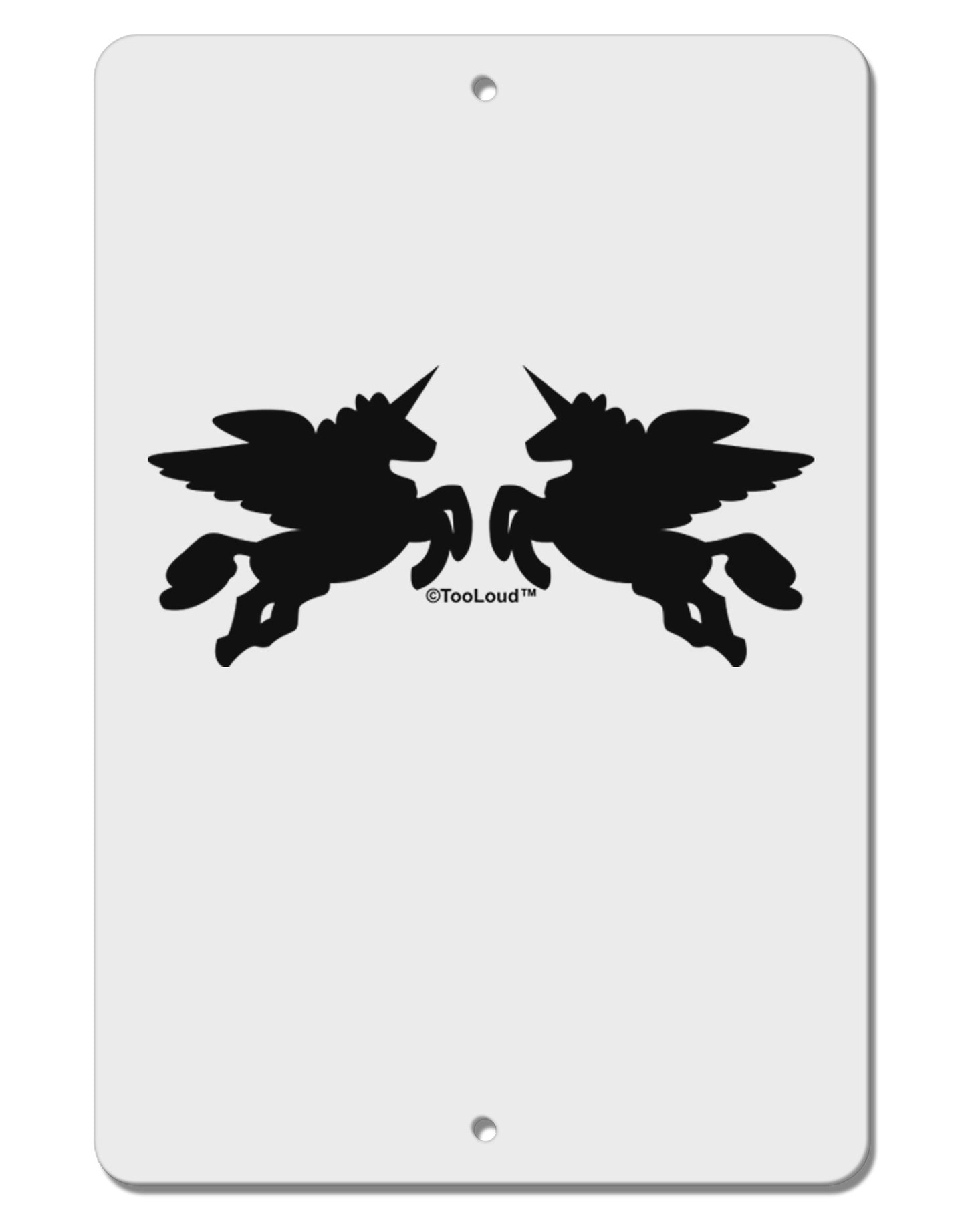 Unicorn Pegasus Design Aluminum 8 x 12" Sign by TooLoud-TooLoud-White-Davson Sales