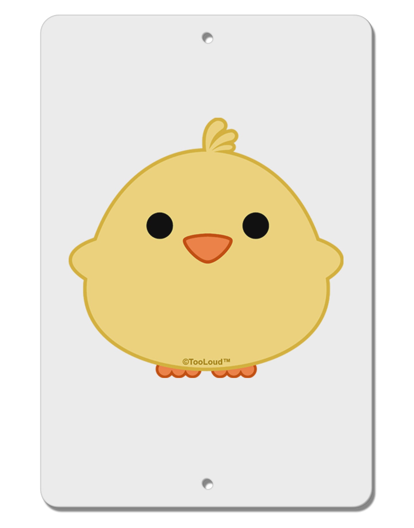 Cute Little Chick - Yellow Aluminum 8 x 12" Sign by TooLoud-TooLoud-White-Davson Sales