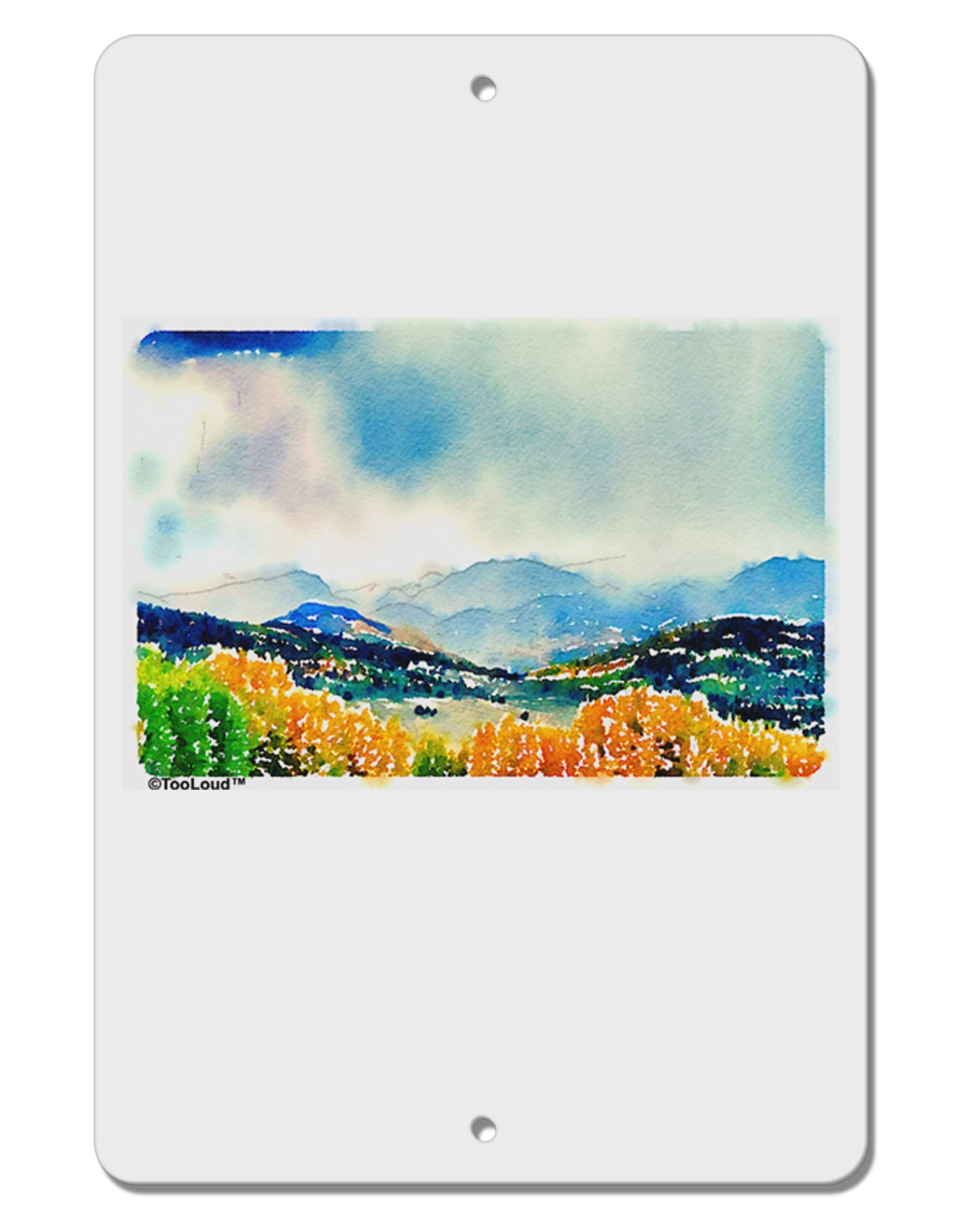 Colorado Mountain Scene Aluminum 8 x 12" Sign-TooLoud-White-Davson Sales