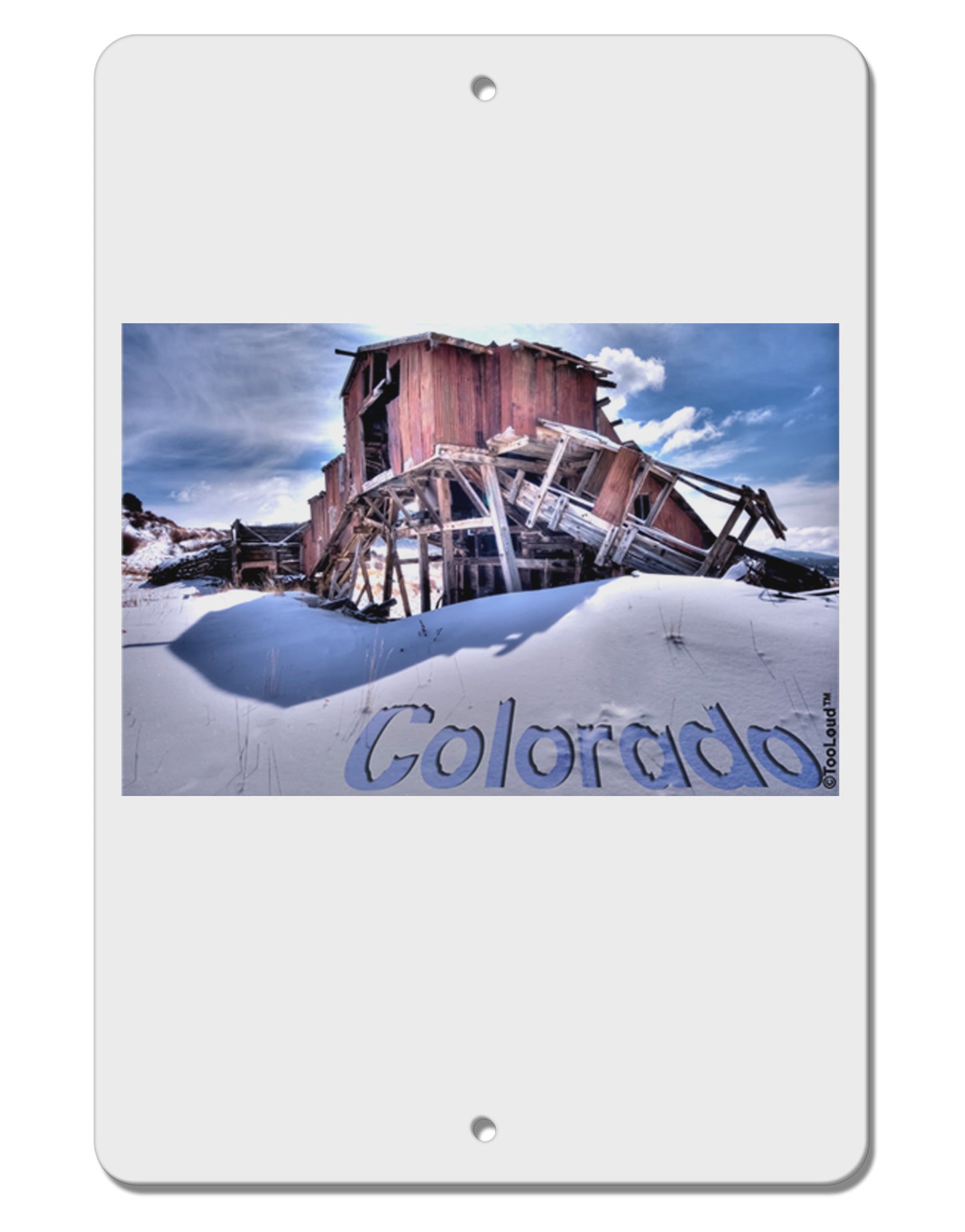 Victor Mines Colorado Text Aluminum 8 x 12" Sign-TooLoud-White-Davson Sales