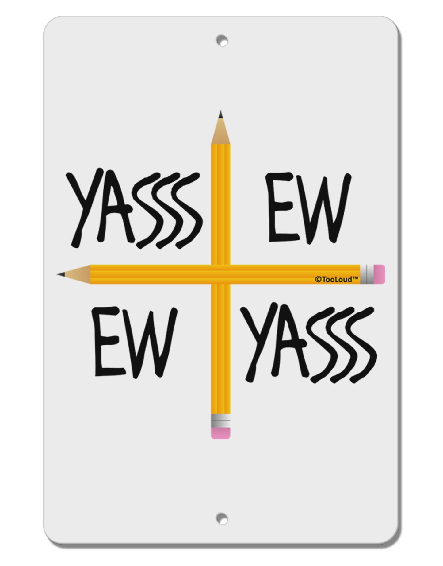 Charlie Charlie Challenge - Funny Aluminum 8 x 12" Sign-TooLoud-White-Davson Sales