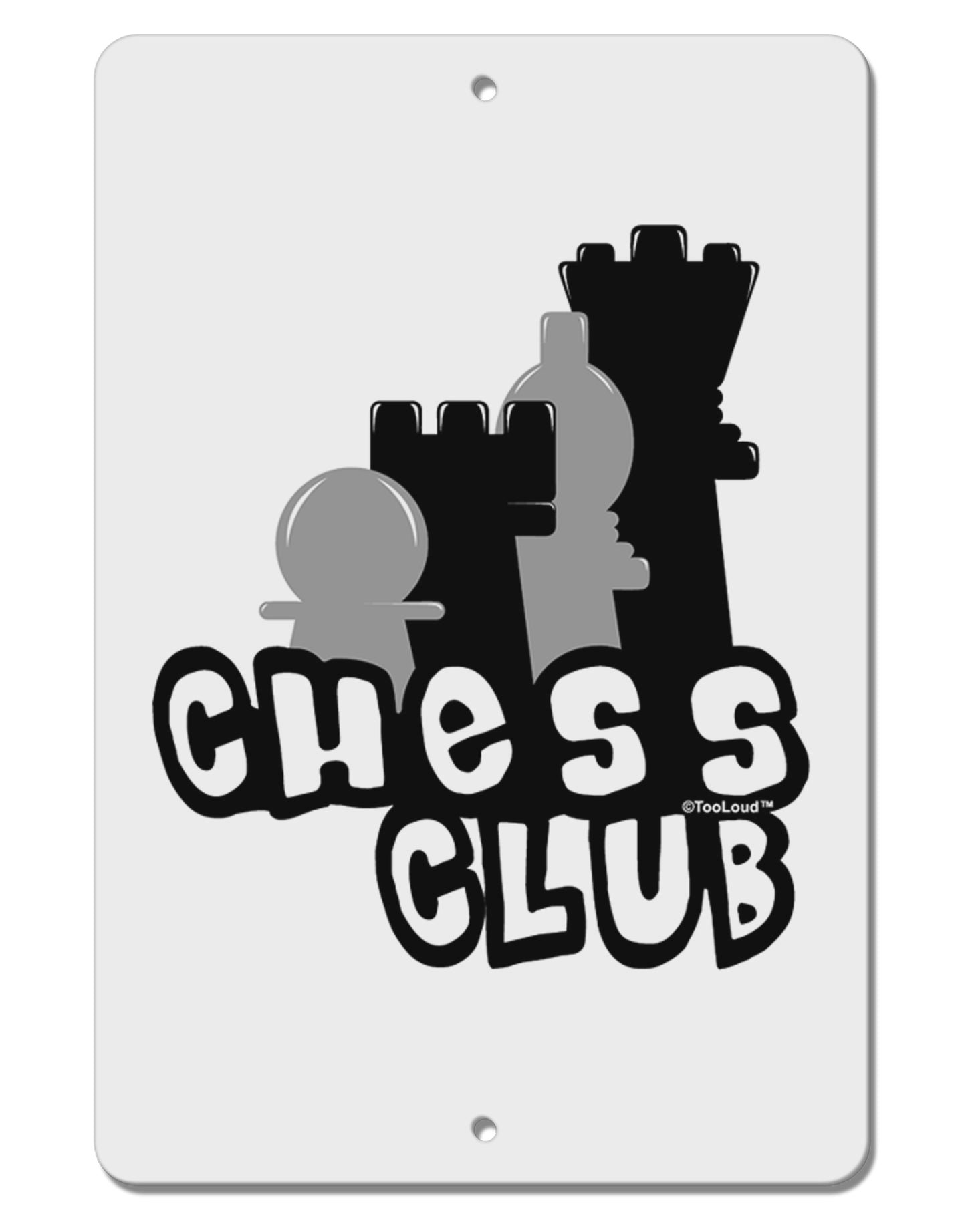 Chess Club Aluminum 8 x 12" Sign by TooLoud-TooLoud-White-Davson Sales