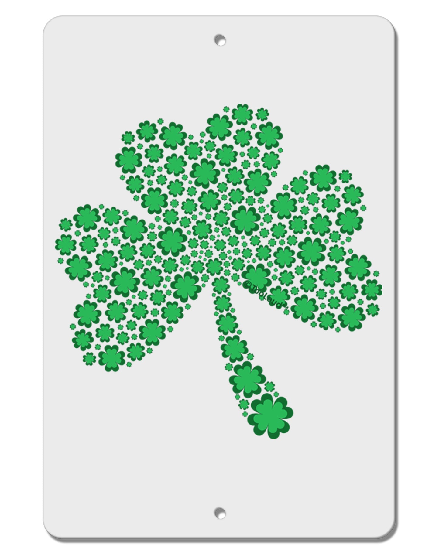St. Patrick's Day Shamrock Design - Shamrocks Aluminum 8 x 12" Sign by TooLoud-TooLoud-White-Davson Sales