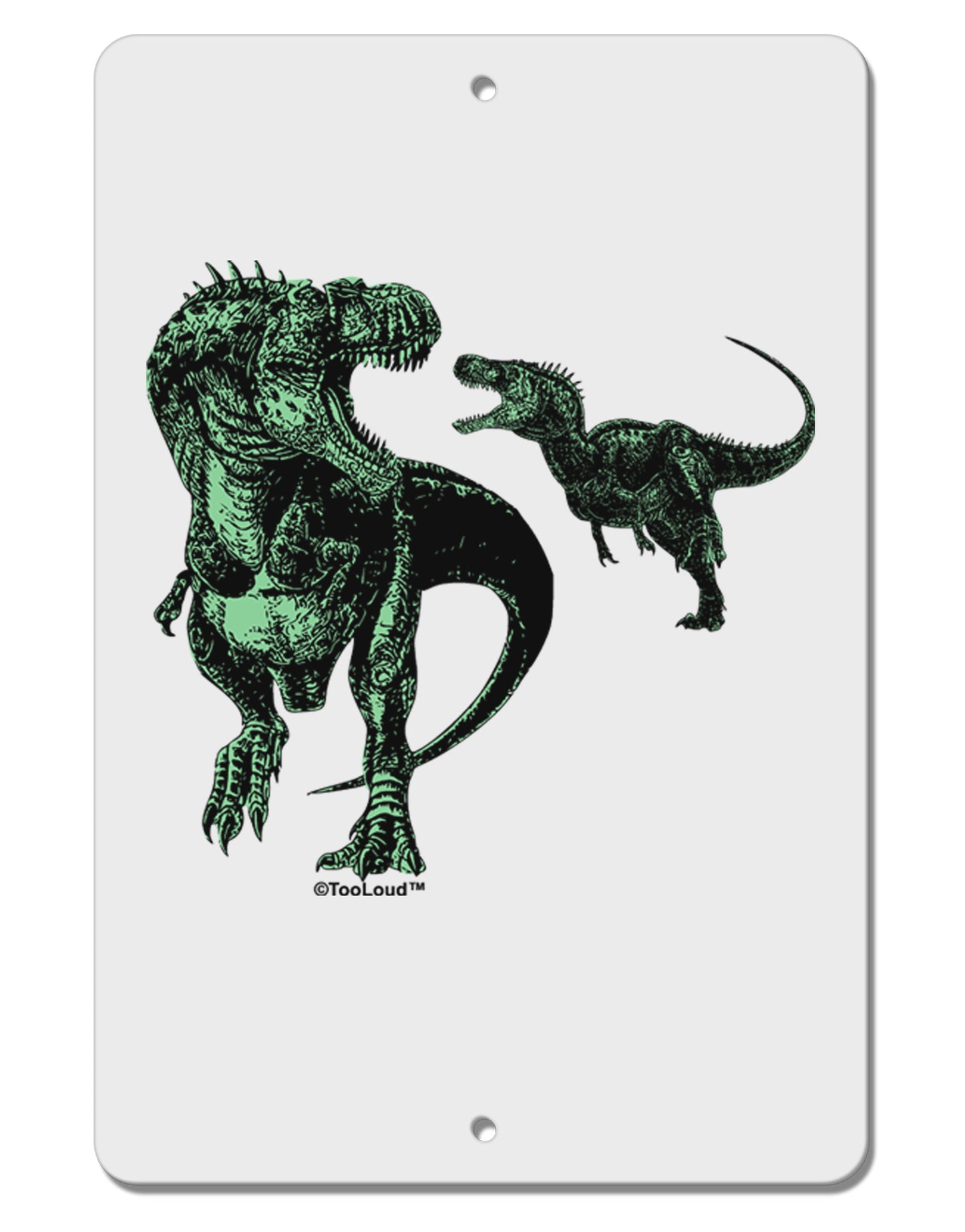 Jurassic Dinosaur Design 1 Aluminum 8 x 12" Sign by TooLoud-TooLoud-White-Davson Sales