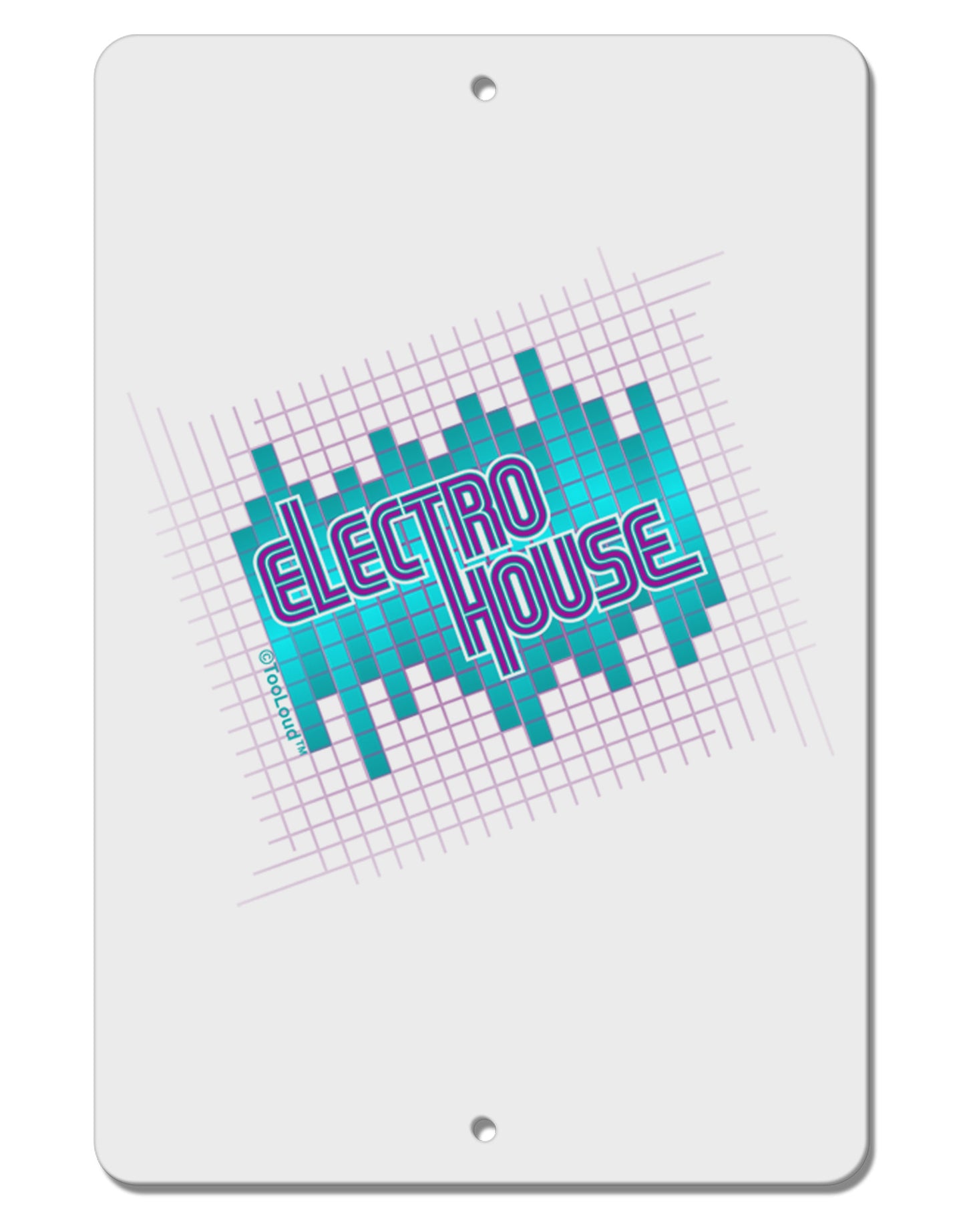 Electro House Equalizer Aluminum 8 x 12" Sign-TooLoud-White-Davson Sales