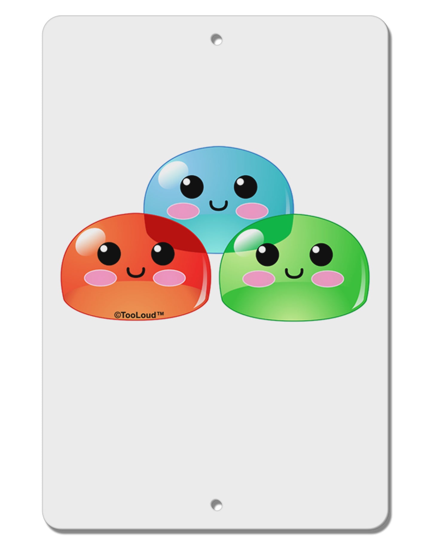 Cute RPG Slime - Trio Aluminum 8 x 12" Sign by TooLoud-TooLoud-White-Davson Sales