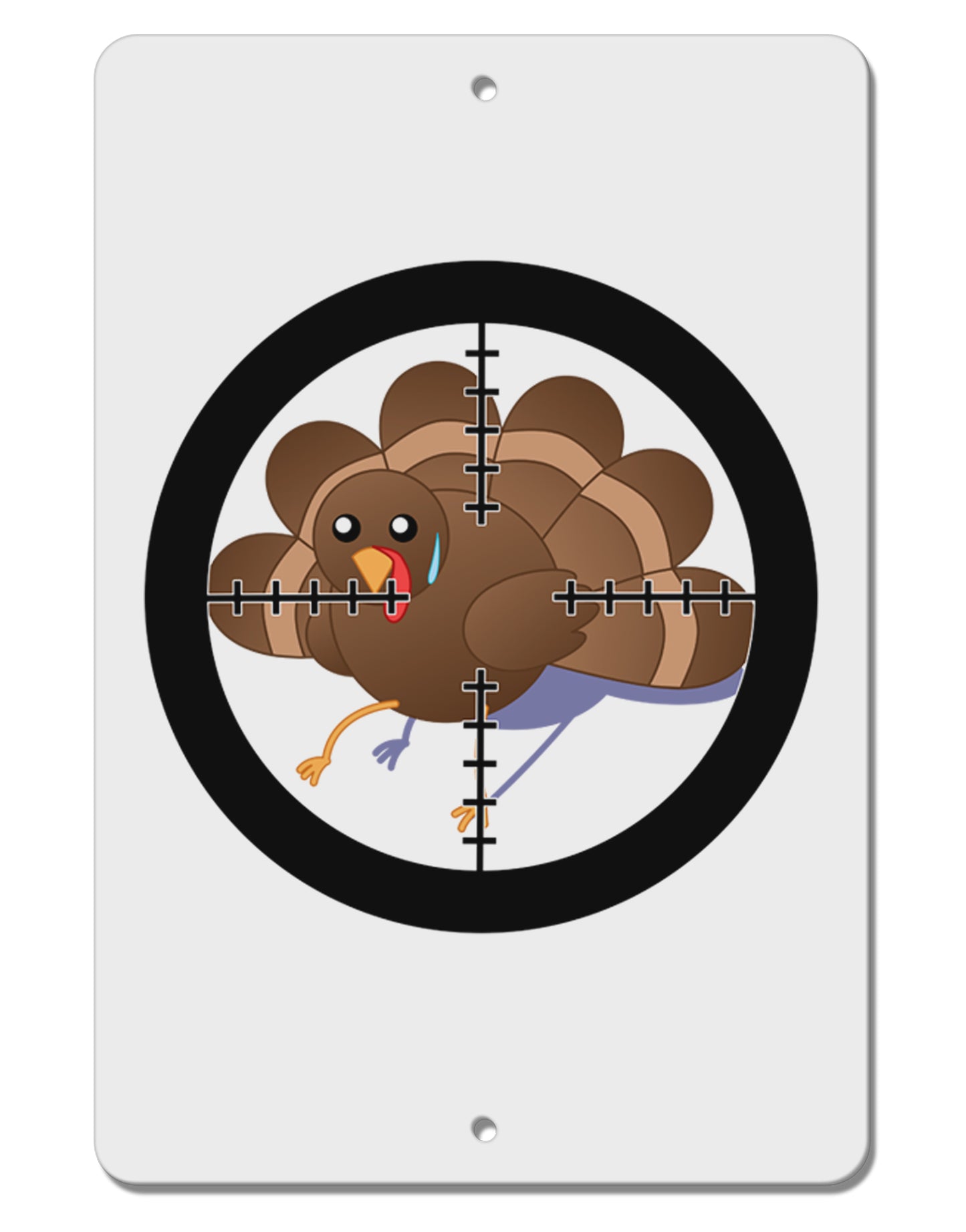 Turkey Trouble - Thanksgiving Funny Aluminum 8 x 12" Sign-TooLoud-White-Davson Sales
