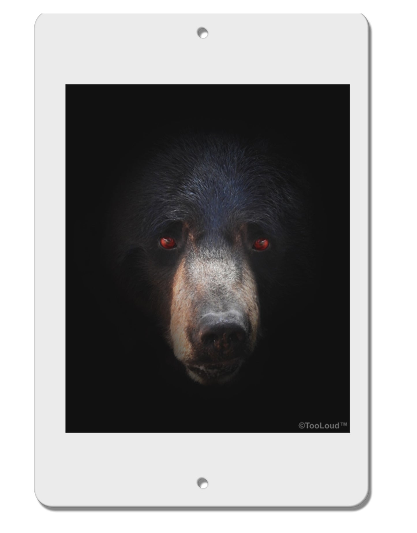 Scary Black Bear Aluminum 8 x 12" Sign-TooLoud-White-Davson Sales