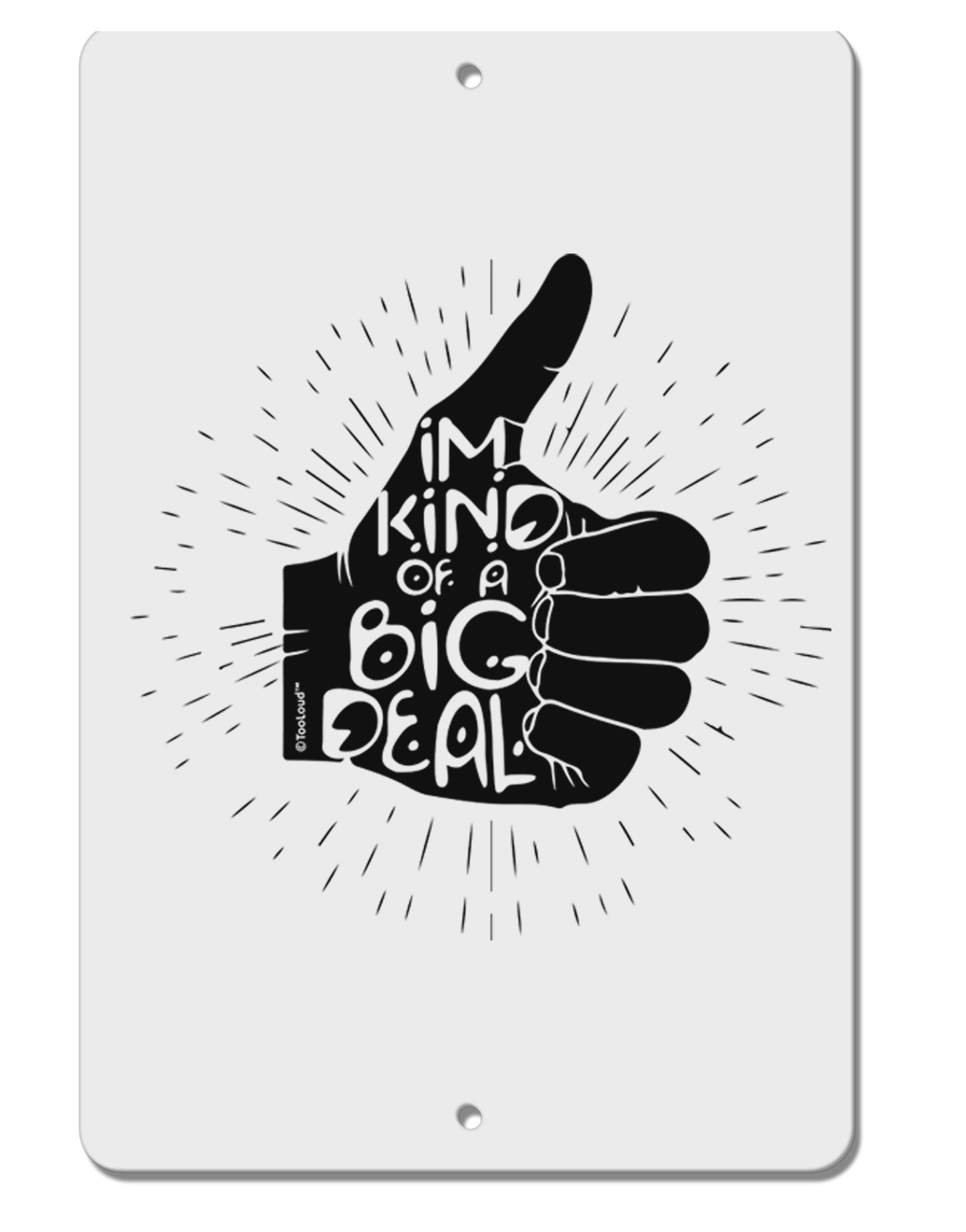 TooLoud I'm Kind of a Big Deal Aluminum 8 x 12 Inch Sign-Aluminum Sign-TooLoud-Davson Sales