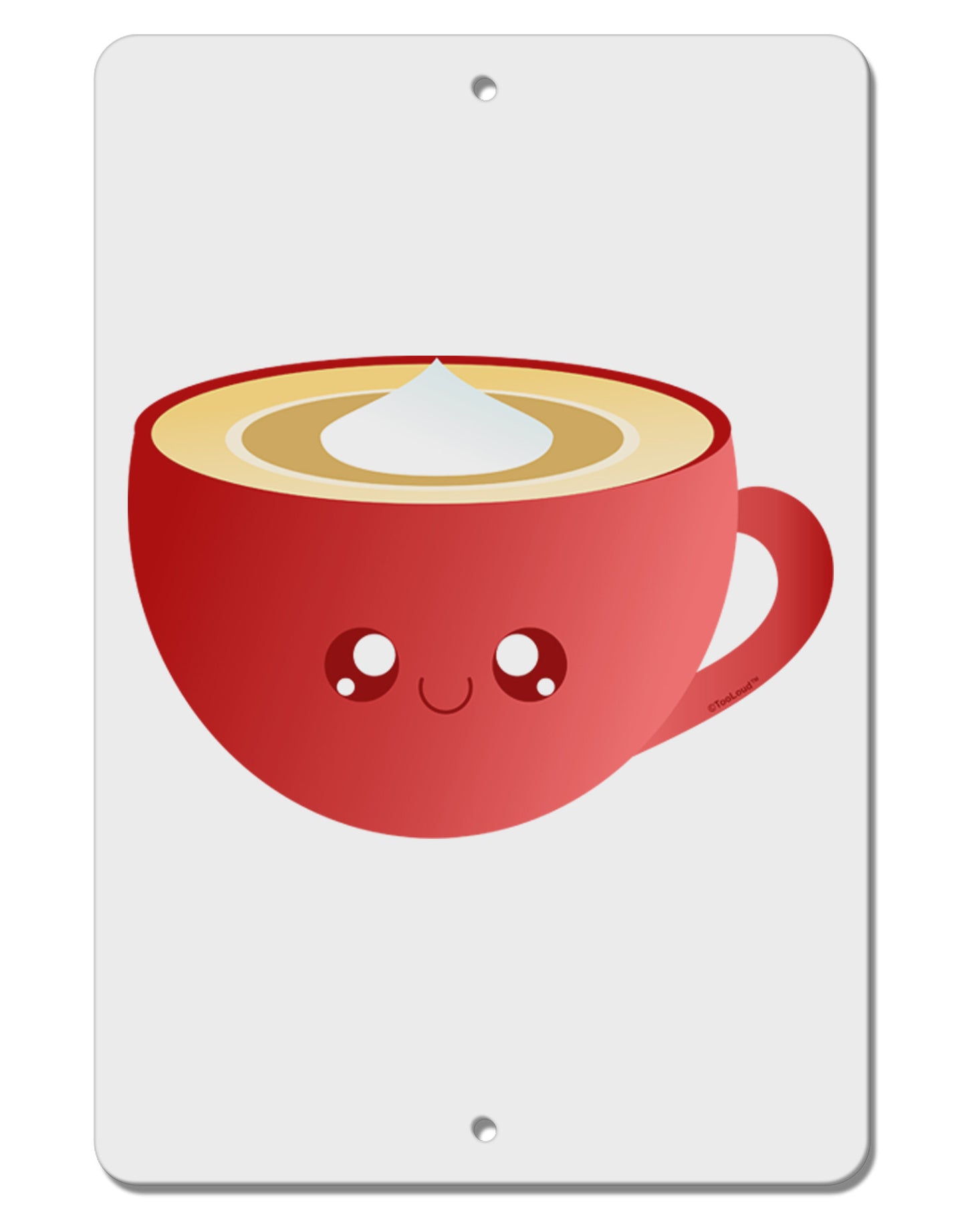 Cute Christmas Drink Eggnog Aluminum 8 x 12" Sign-TooLoud-White-Davson Sales