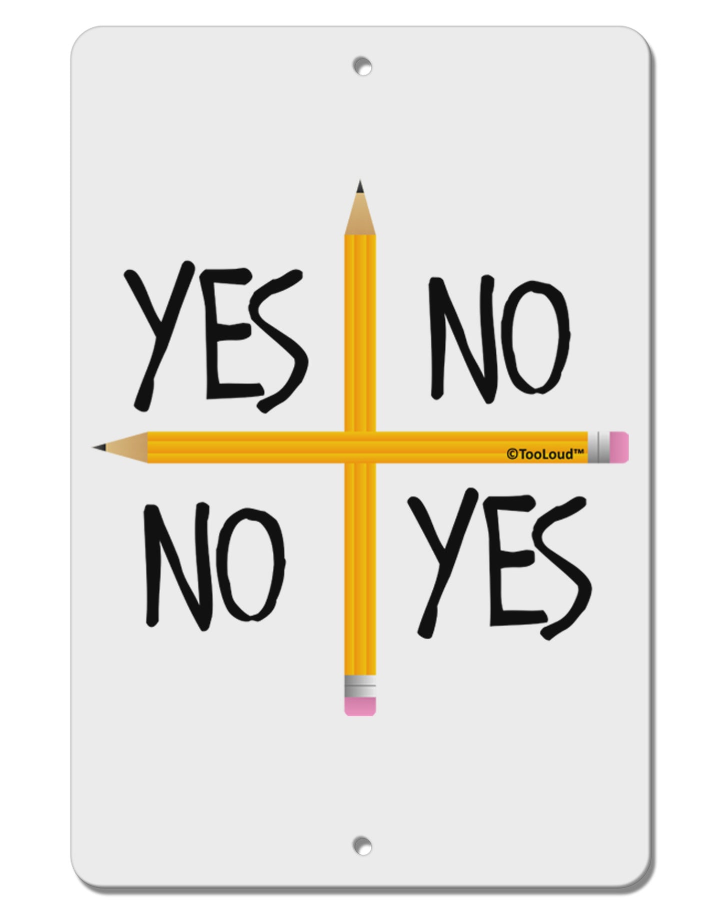 Charlie Charlie Challenge Aluminum 8 x 12" Sign-TooLoud-White-Davson Sales