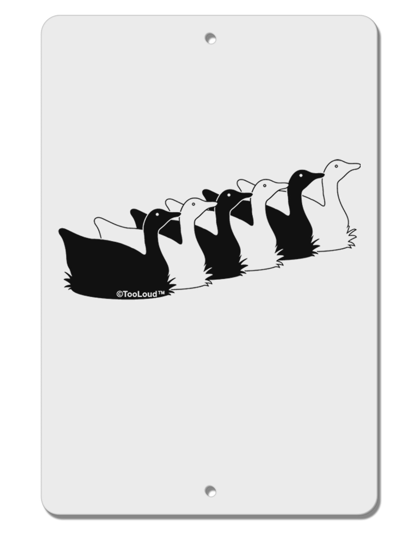 Six Geese A laying Aluminum 8 x 12" Sign-TooLoud-White-Davson Sales
