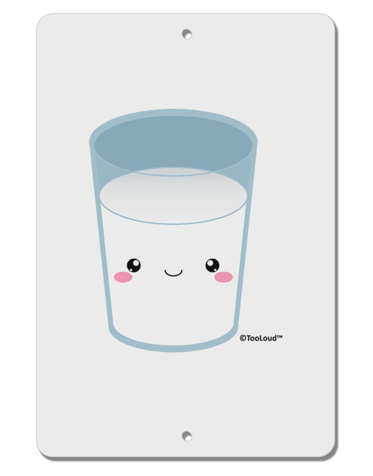 Cute Matching Milk and Cookie Design - Milk Aluminum 8 x 12" Sign by TooLoud-TooLoud-White-Davson Sales
