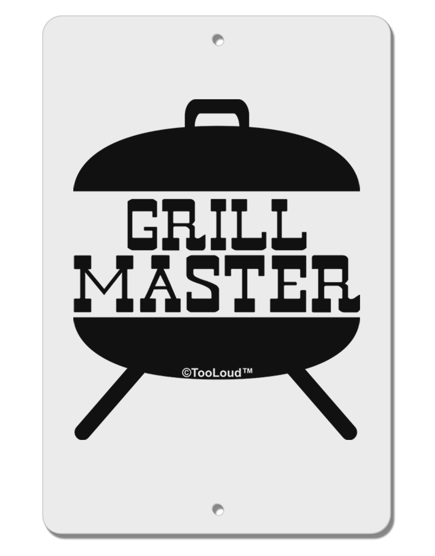 Grill Master Grill Design Aluminum 8 x 12" Sign by TooLoud-TooLoud-White-Davson Sales