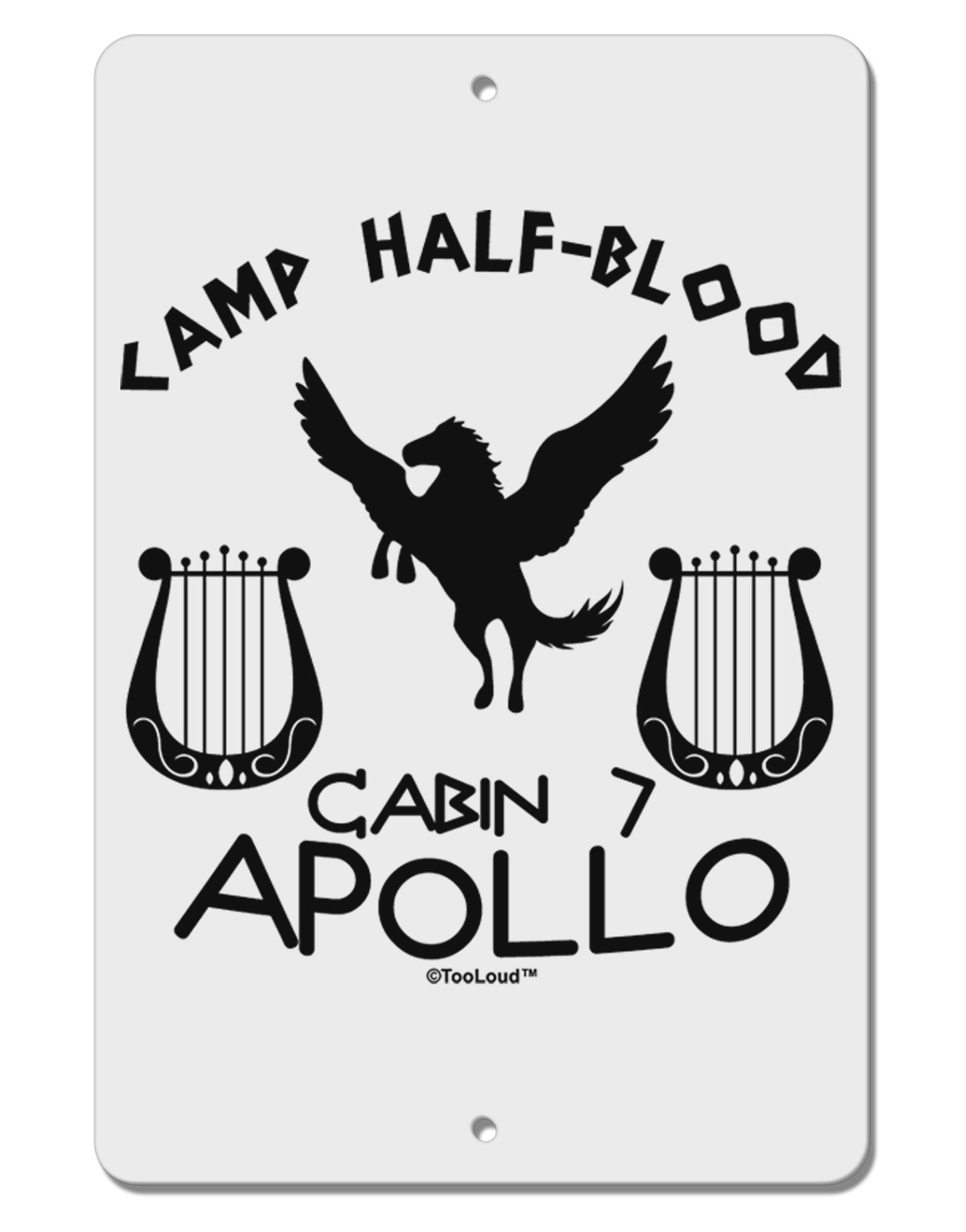Cabin 7 Apollo Camp Half Blood Aluminum 8 x 12" Sign-TooLoud-White-Davson Sales