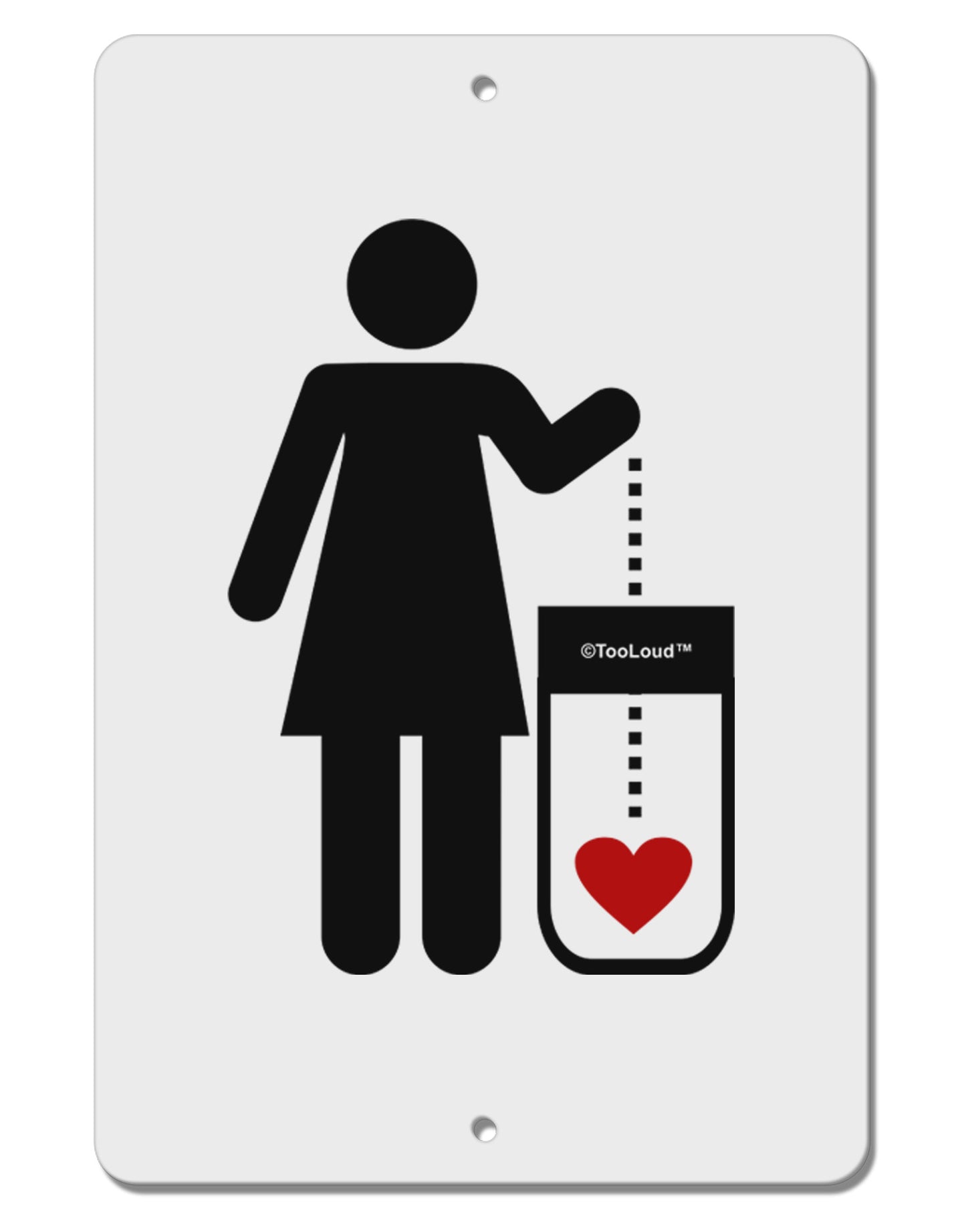 Single and Happy - Single Woman Aluminum 8 x 12" Sign by TooLoud-TooLoud-White-Davson Sales