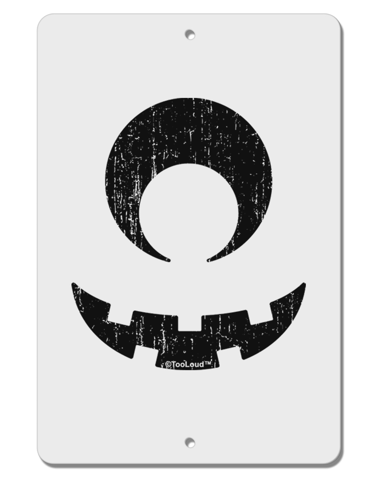 Cyclops Lantern Distressed Aluminum 8 x 12" Sign-TooLoud-White-Davson Sales