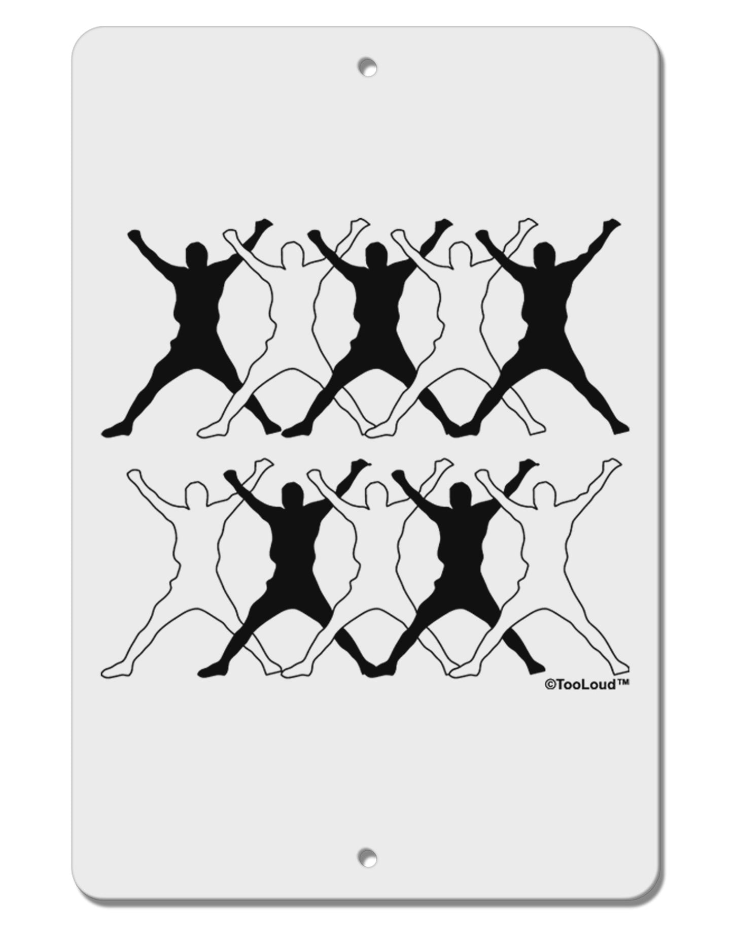 Ten Lords A Leaping Aluminum 8 x 12" Sign-TooLoud-White-Davson Sales