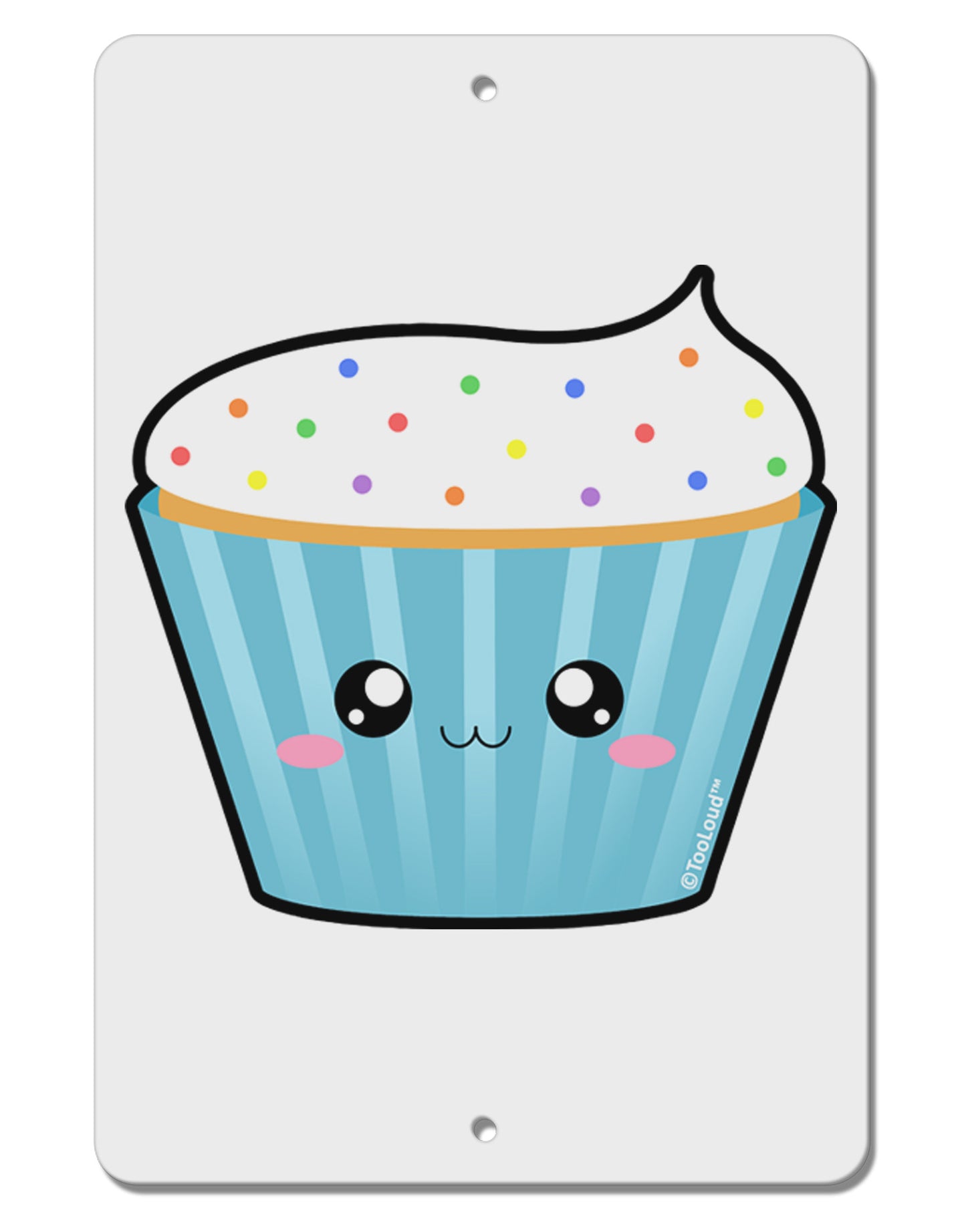 Cute Cupcake with Sprinkles Aluminum 8 x 12" Sign by TooLoud-TooLoud-White-Davson Sales