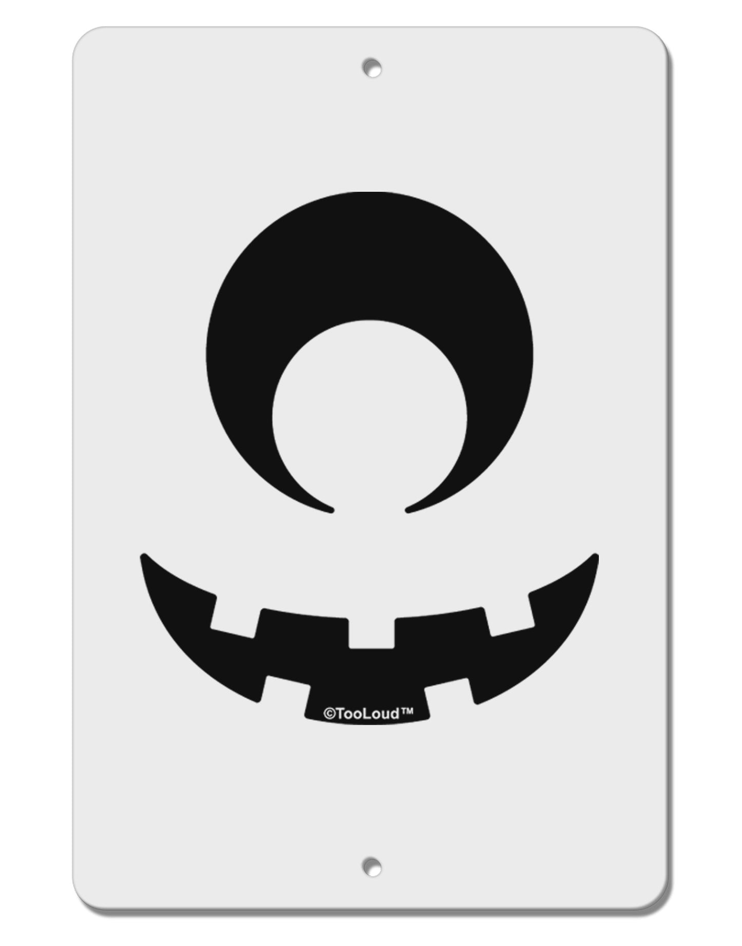 Cyclops Jack-o-Lantern Aluminum 8 x 12" Sign-TooLoud-White-Davson Sales