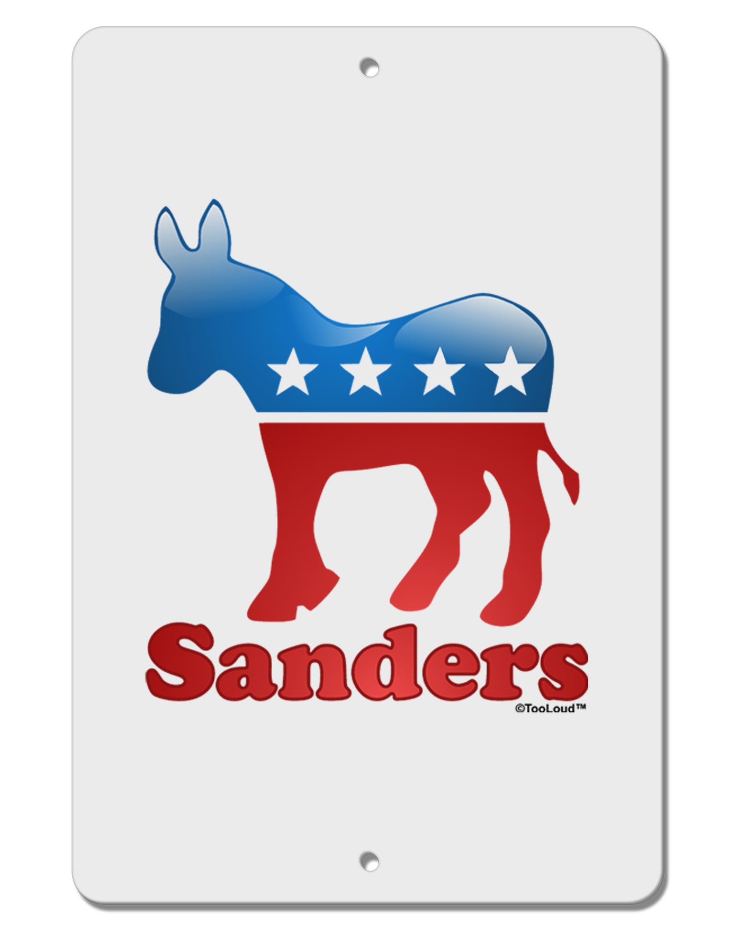 Sanders Bubble Symbol Aluminum 8 x 12" Sign-TooLoud-White-Davson Sales