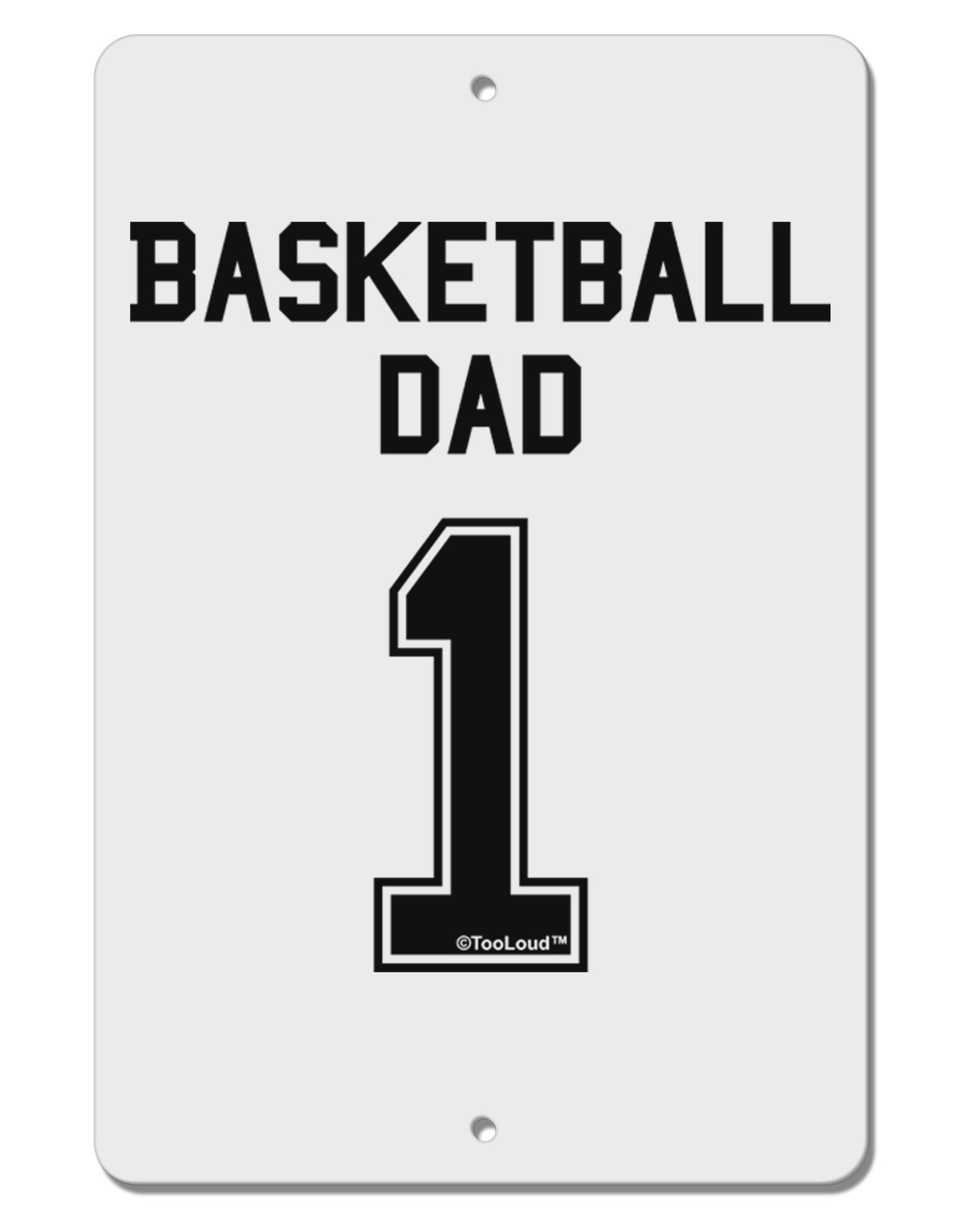 Basketball Dad Jersey Aluminum 8 x 12" Sign by TooLoud-TooLoud-White-Davson Sales