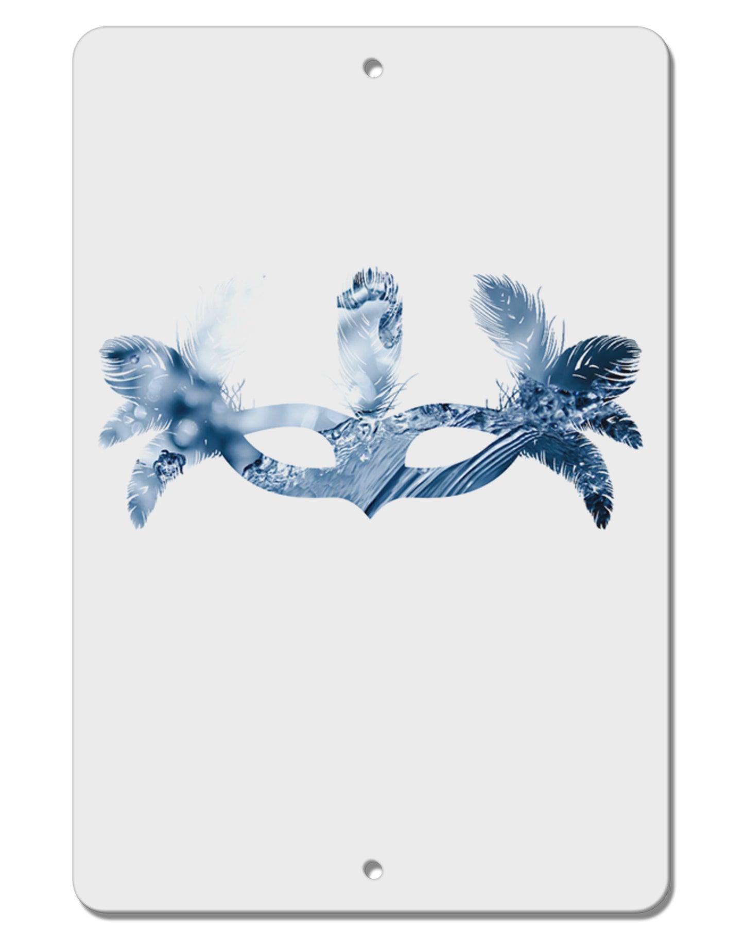 Water Masquerade Mask Aluminum 8 x 12" Sign by TooLoud-TooLoud-White-Davson Sales