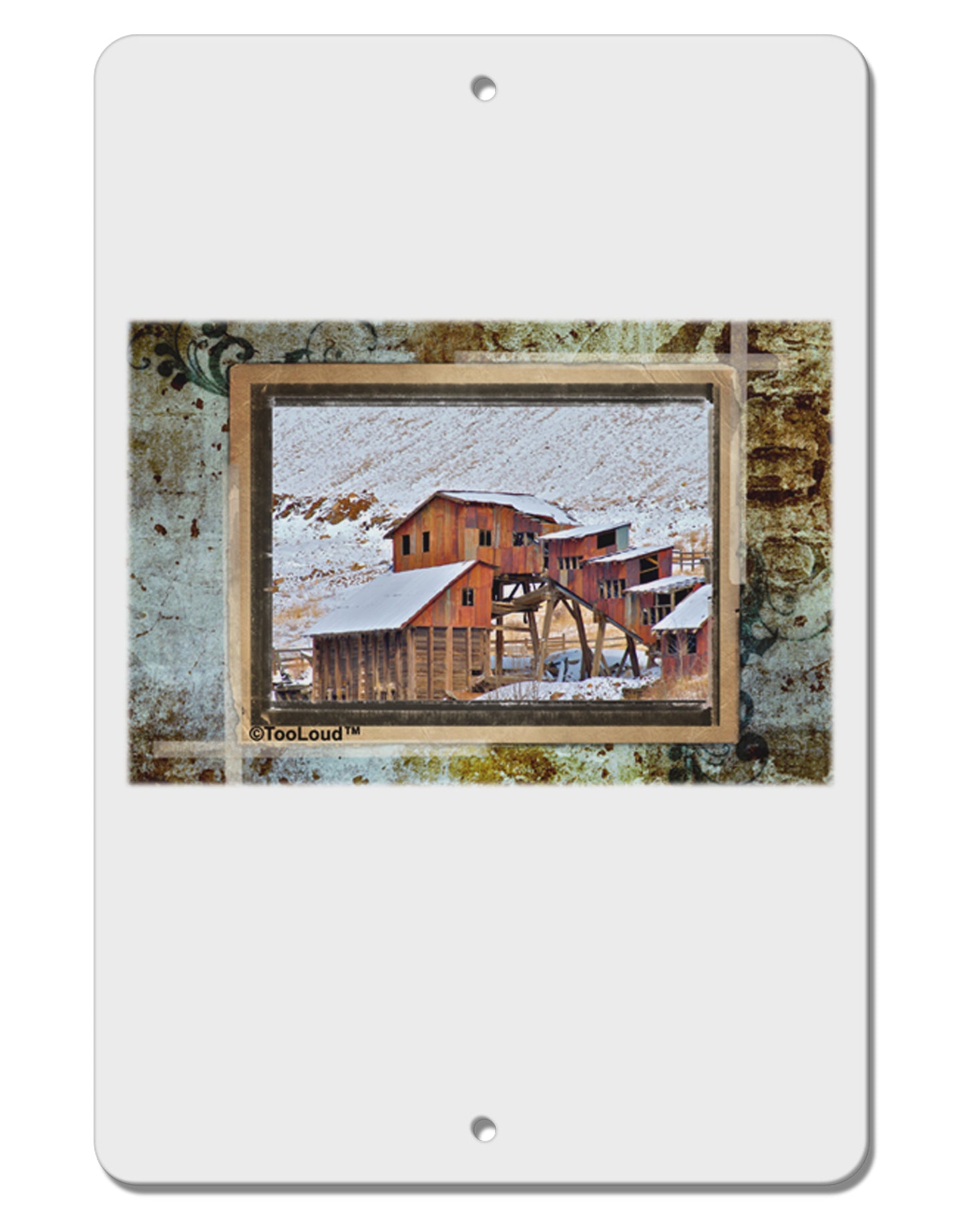 Mine Scene Colorado Aluminum 8 x 12" Sign by TooLoud-TooLoud-White-Davson Sales