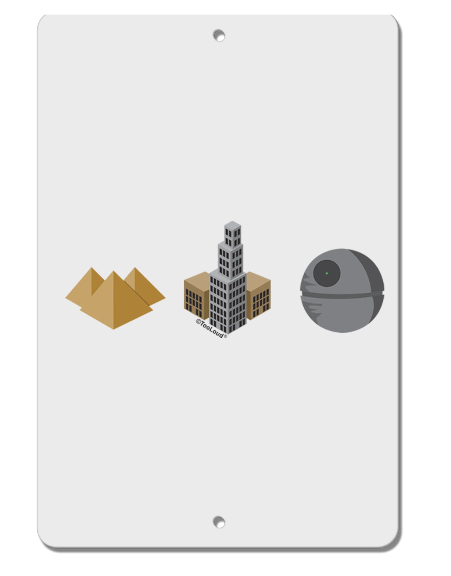 History of Architecture Funny Sci-fi Aluminum 8 x 12" Sign by TooLoud-TooLoud-White-Davson Sales