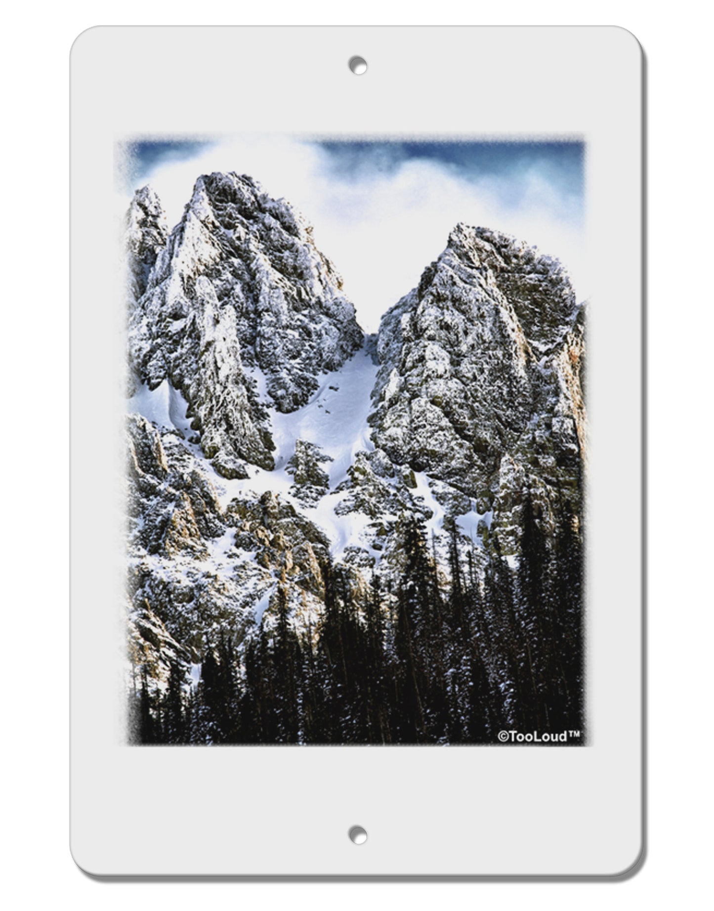 Mountain Landscape 2 Aluminum 8 x 12" Sign-TooLoud-White-Davson Sales