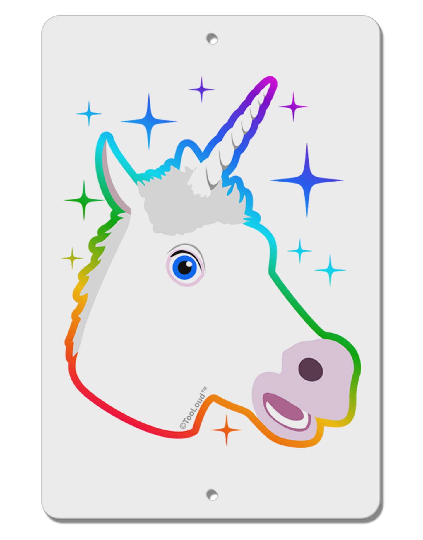 Magical Rainbow Sparkle Unicorn Aluminum 8 x 12" Sign-TooLoud-White-Davson Sales