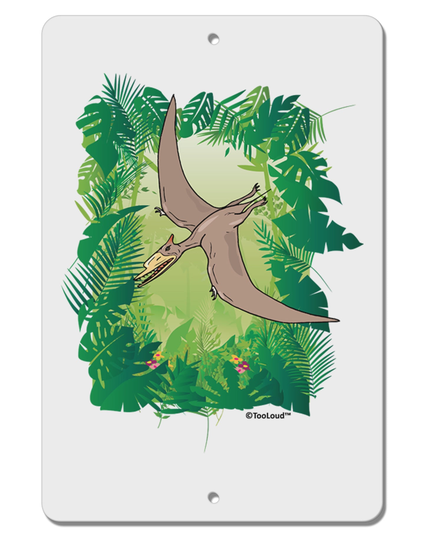 Pterosaurs - Without Name Aluminum 8 x 12" Sign by TooLoud-TooLoud-White-Davson Sales