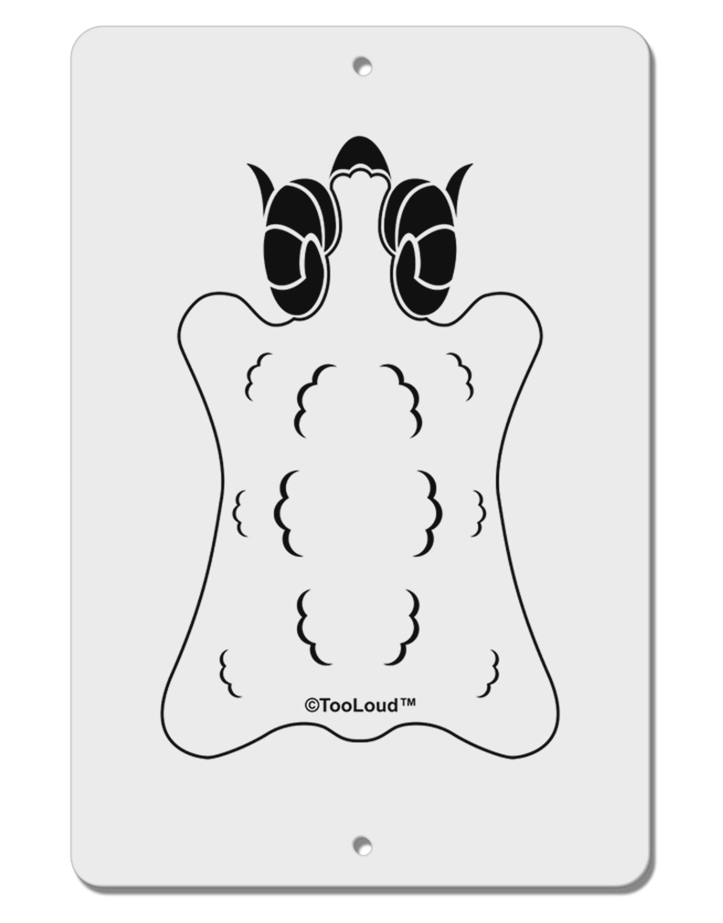 Golden Fleece Black and White Design Aluminum 8 x 12" Sign by TooLoud-TooLoud-White-Davson Sales