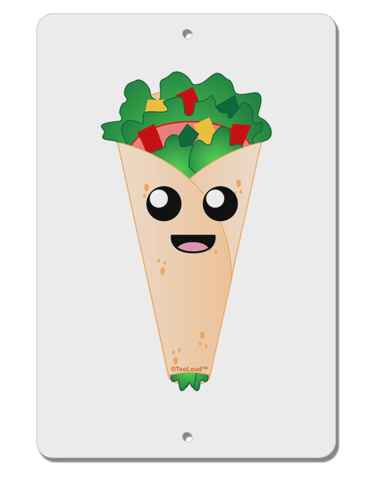 Cute Wrap Aluminum 8 x 12" Sign-TooLoud-White-Davson Sales