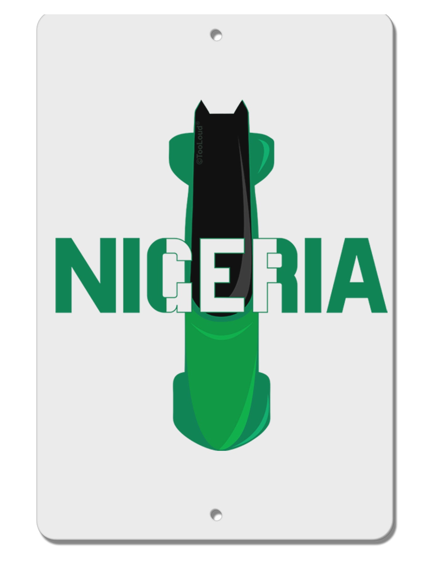 Nigeria Bobsled Aluminum 8 x 12" Sign by TooLoud-TooLoud-White-Davson Sales