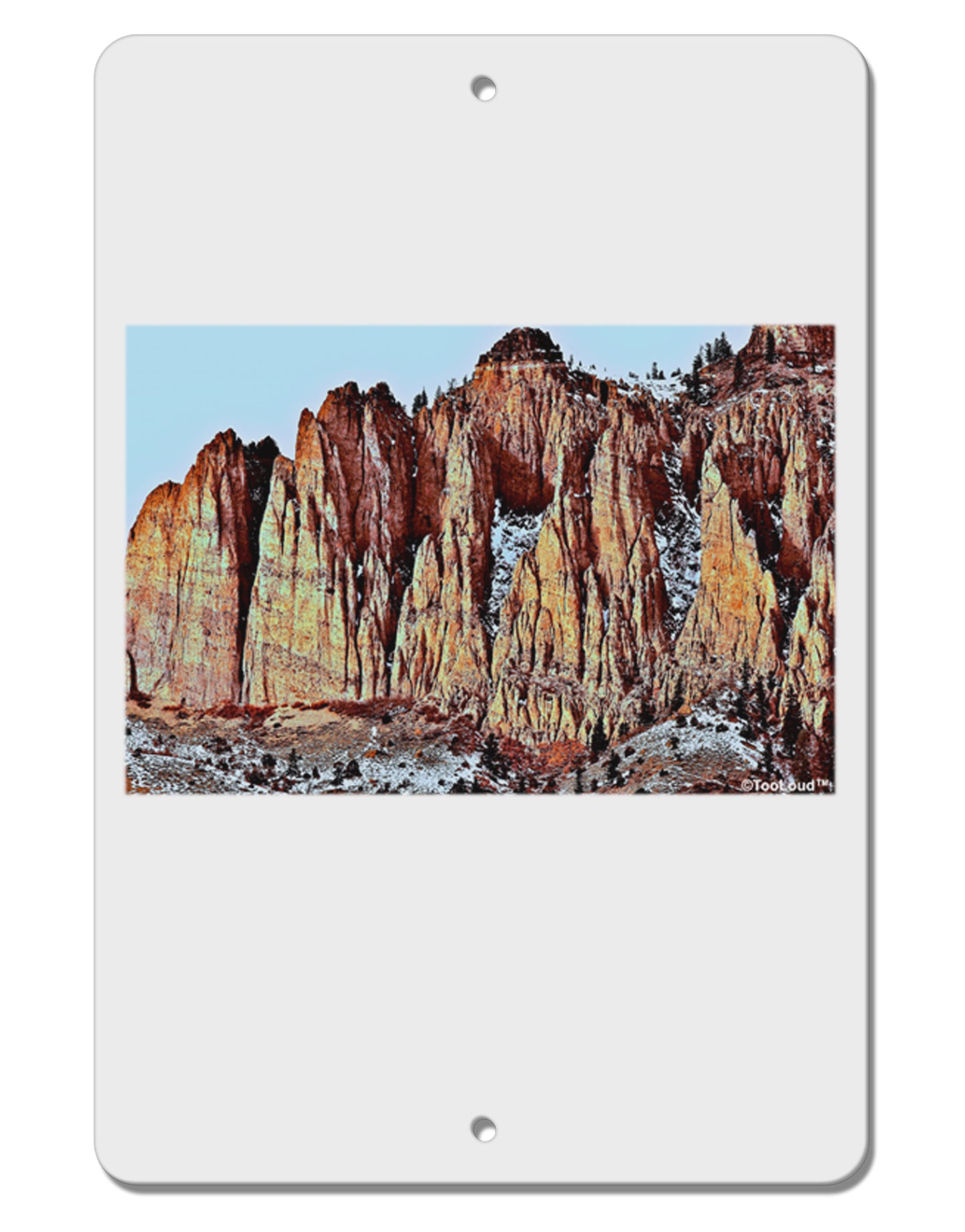 Colorado Mountain Spires Aluminum 8 x 12" Sign by TooLoud-TooLoud-White-Davson Sales