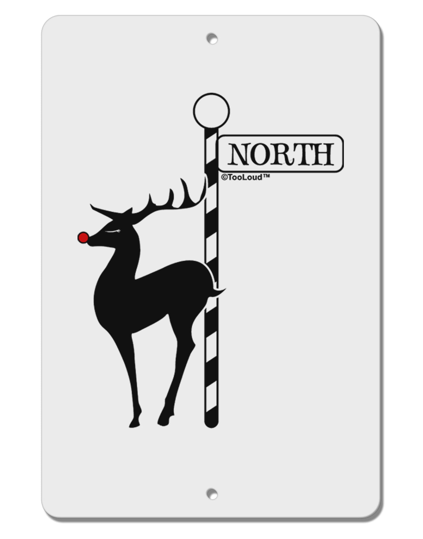 Rudolf the Ratchet Reindeer Aluminum 8 x 12" Sign-TooLoud-White-Davson Sales