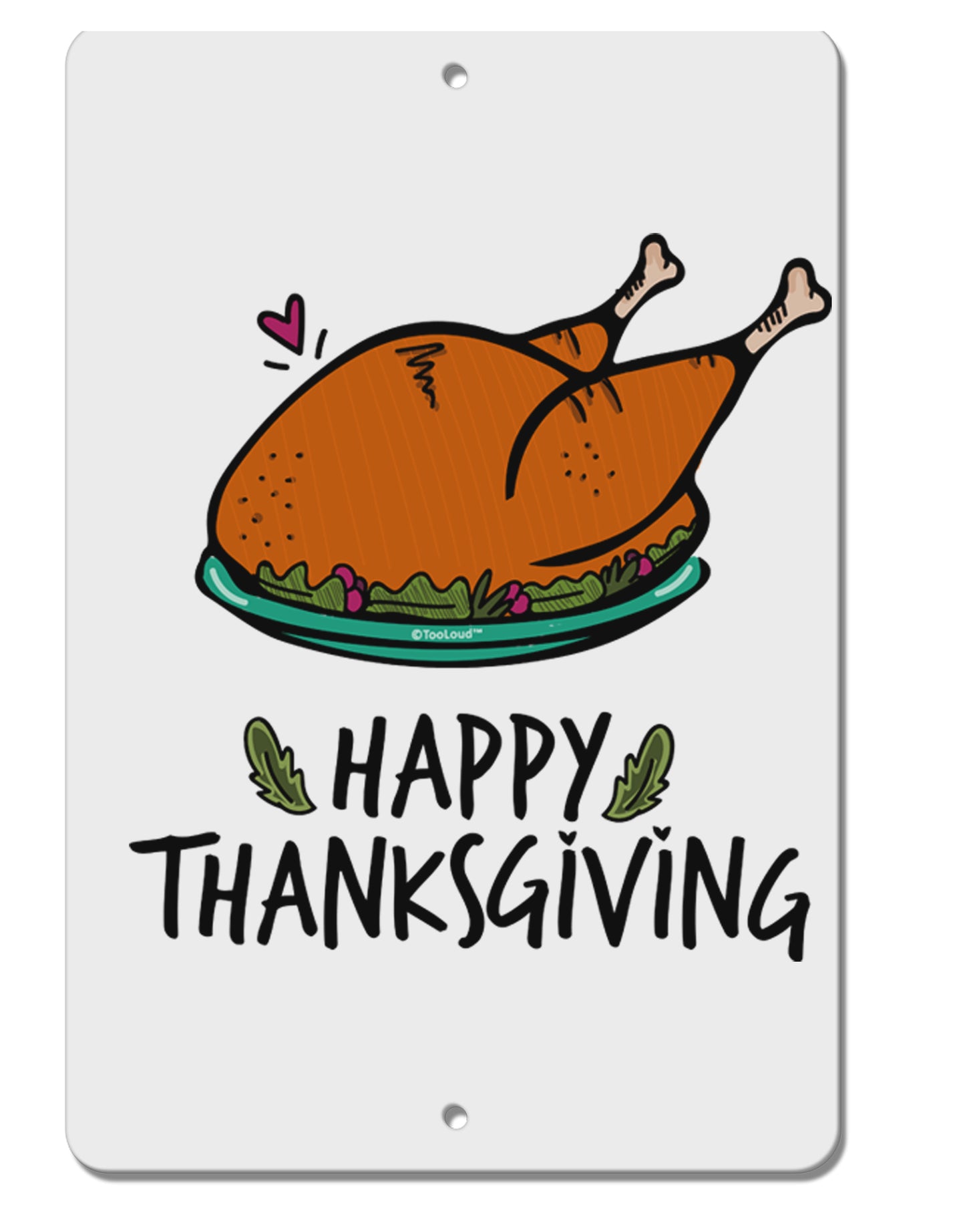 TooLoud Happy Thanksgiving Aluminum 8 x 12 Inch Sign-Aluminum Sign-TooLoud-Davson Sales