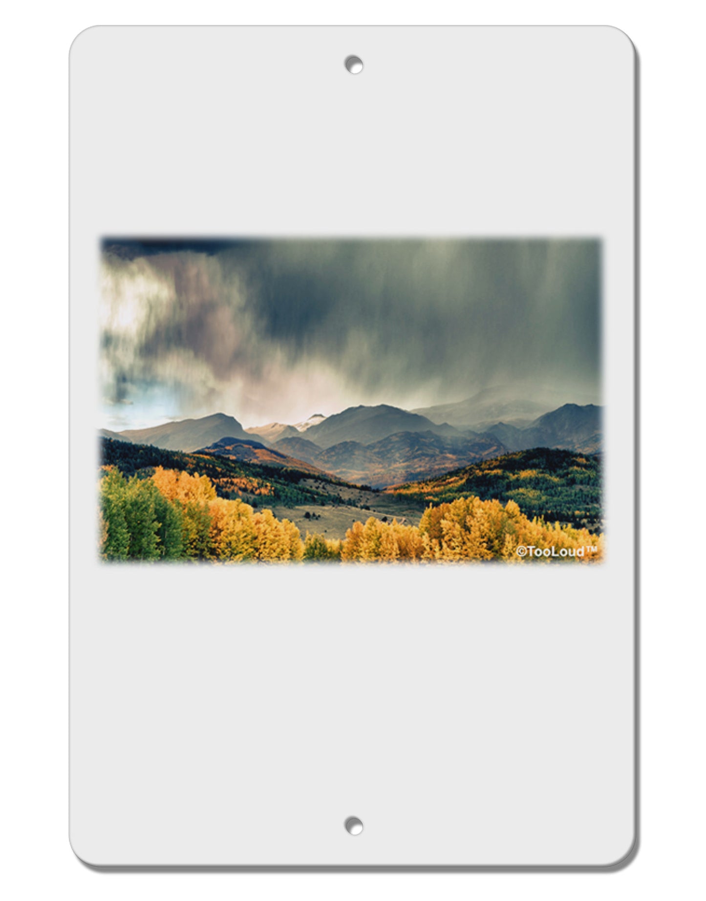 Colorado Mountain Scene Photo Aluminum 8 x 12" Sign-TooLoud-White-Davson Sales
