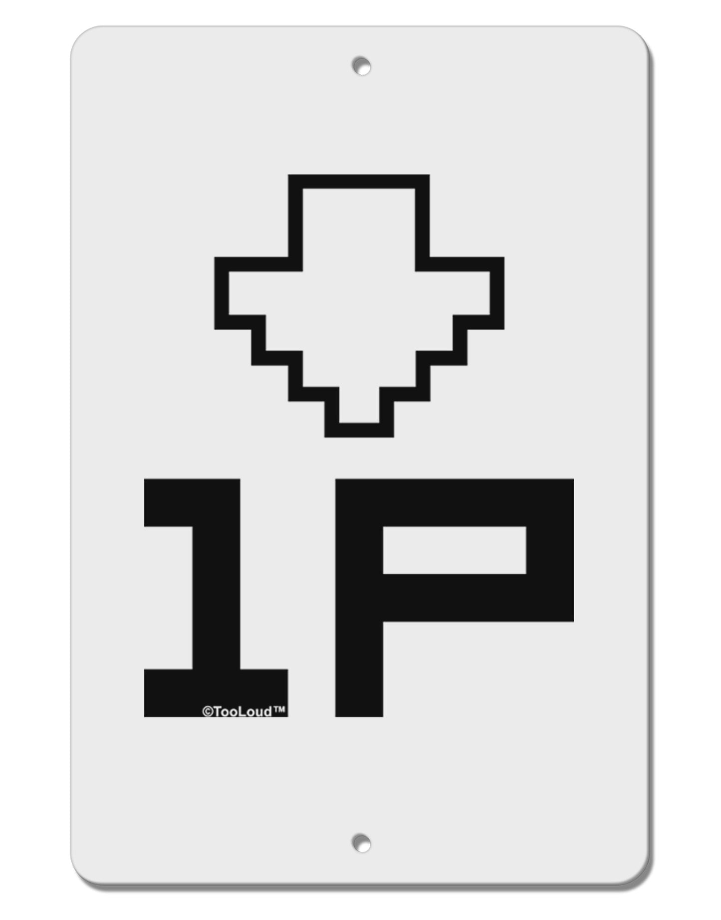 Player One Couples Design Aluminum 8 x 12" Sign-TooLoud-White-Davson Sales